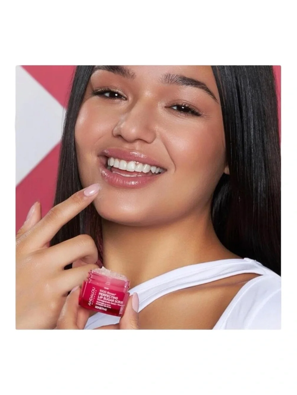 new Andalou Naturals ⚘ 1000 Roses Perfecting Lip Sugar Scrub ⚘ Full Size in Box